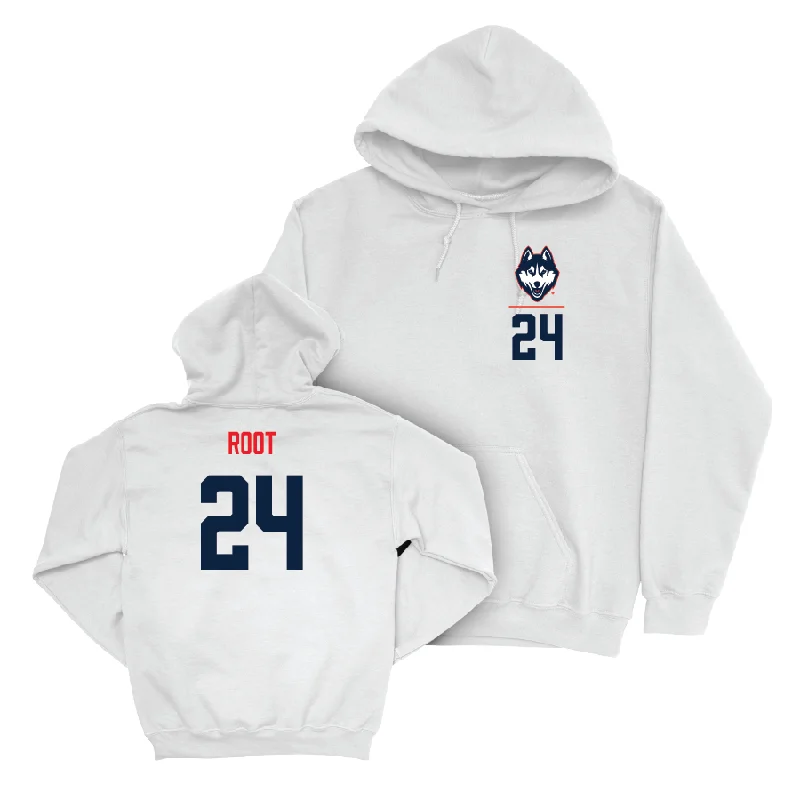 UV protection hoodie-UConn Baseball Logo White Hoodie  - Beau Root