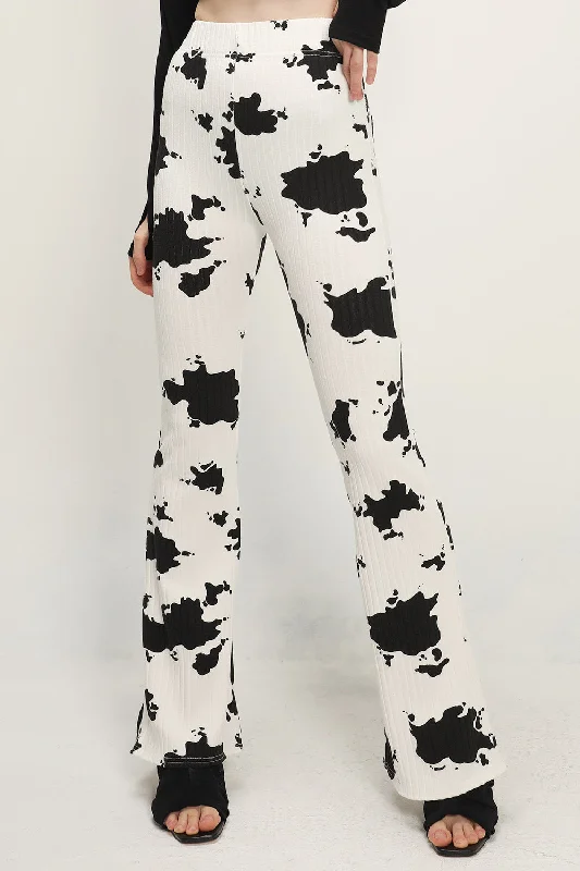 Body-shaping pants-Bailey Printed Bootcut Pants