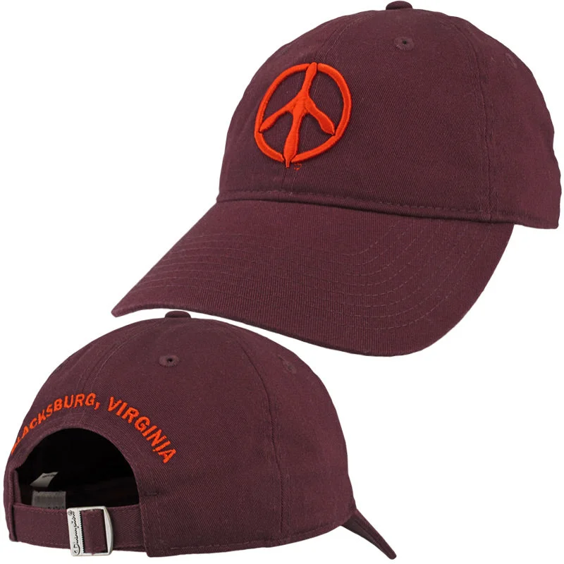 Windproof outdoor hats-Peace Track Hat: Maroon by Champion