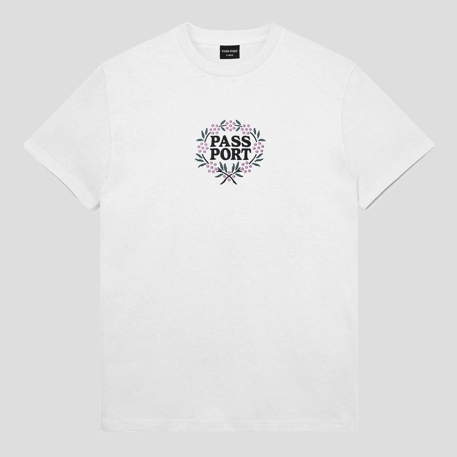 party T-shirt-Pass~Port - Wattle Tee - White