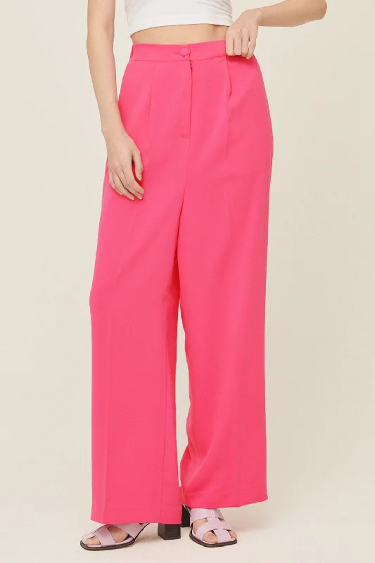 Light denim pants-Jania High Wide Leg Pants