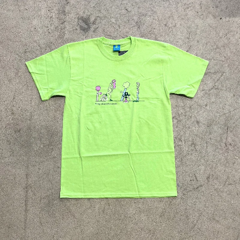 workout T-shirt-Frog Memories 1000 Tee Lime