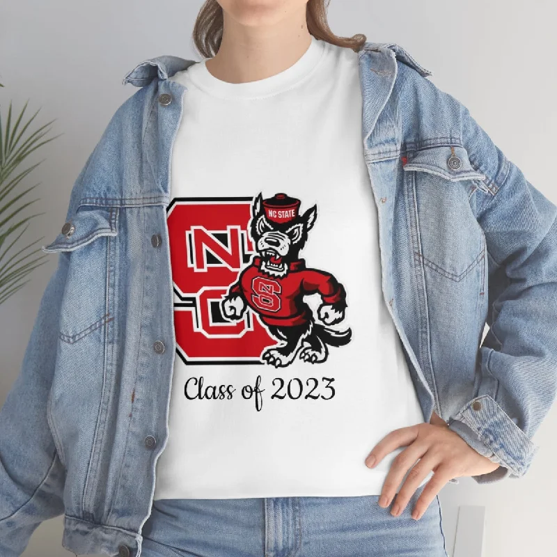 minimalist design T-shirt-NC State Class of 2023 Unisex Heavy Cotton Tee