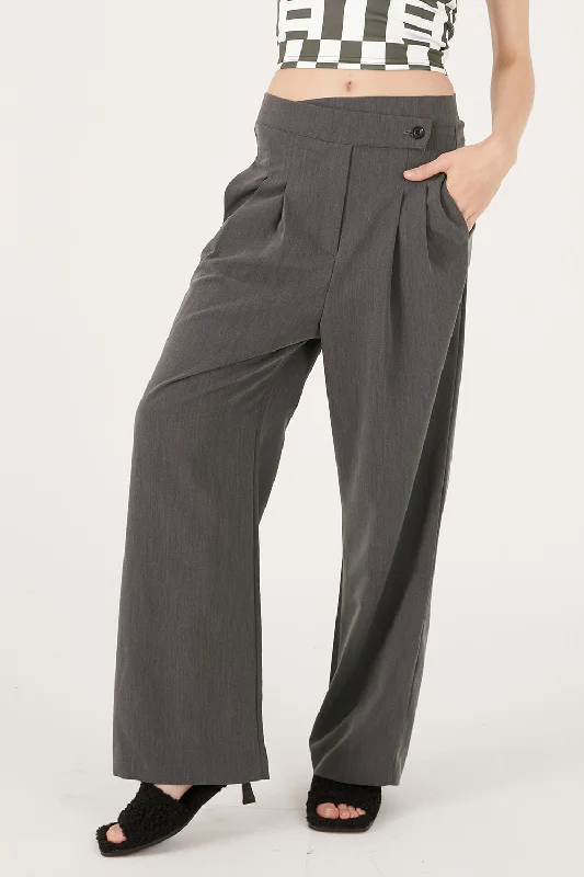 Bleached pants-Nova Wrap Front Wide Leg Pants