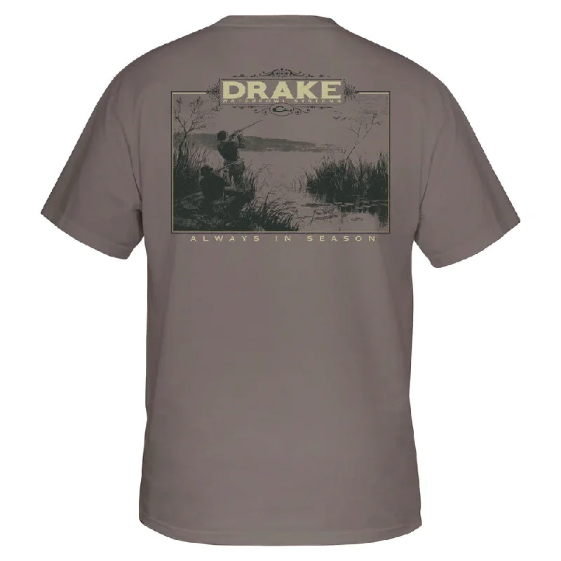 cool retro T-shirt-Drake Old Timers T-Shirt- Driftwood