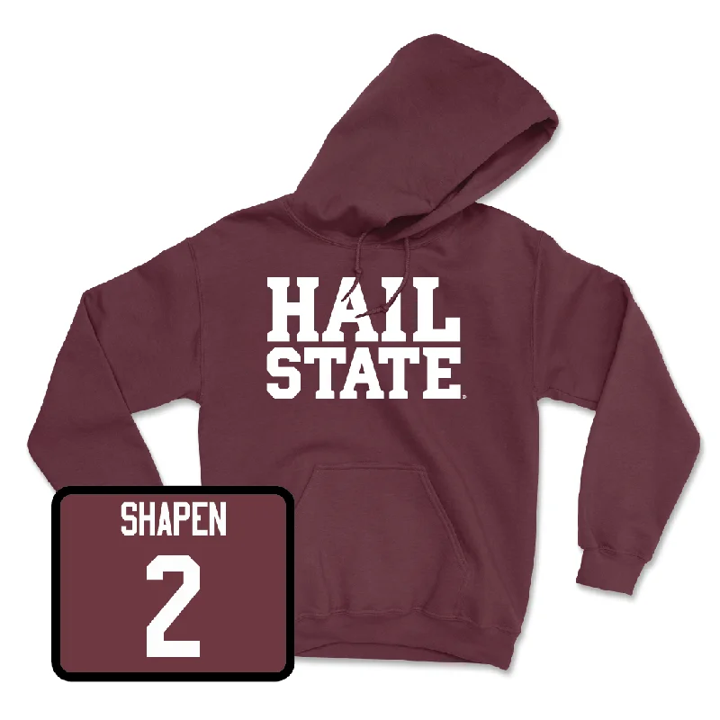 Athletic hoodie-Maroon Football Hail Hoodie  - Blake Shapen