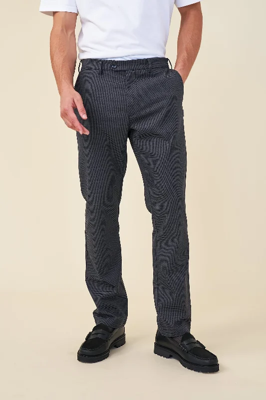 Windproof pants-DOGTOOTH SMART TROUSER - SLATE GREY