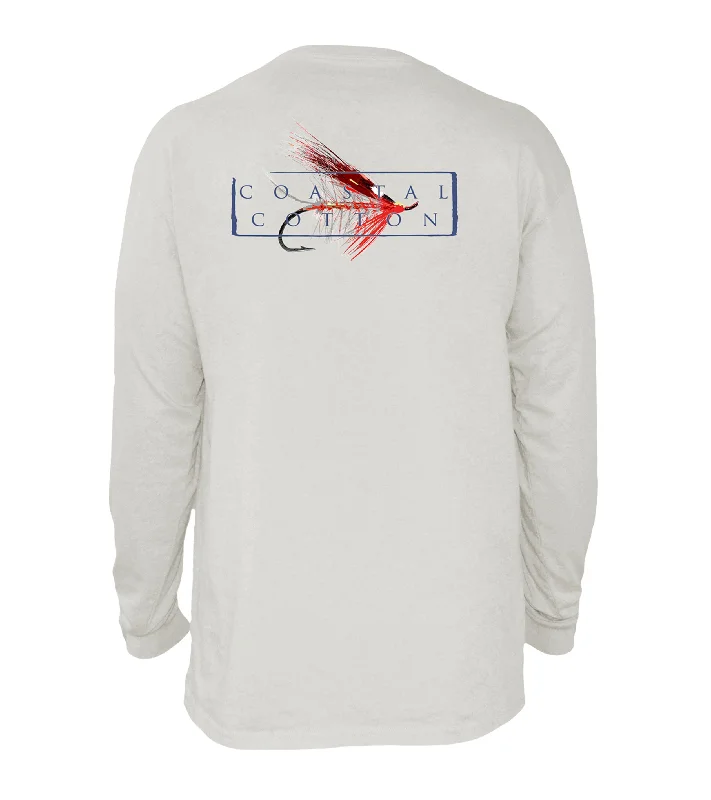 trendy graphic T-shirt-Red Fly Long Sleeve