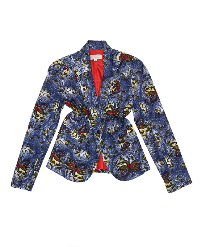 Sports jacket-Blaze in Blue Paisley Flowers