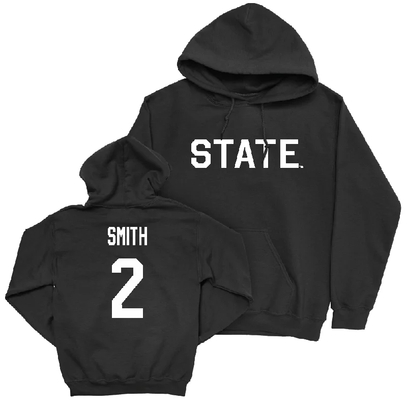 No-hood hoodie-Football Black State Hoodie - Isaac Smith