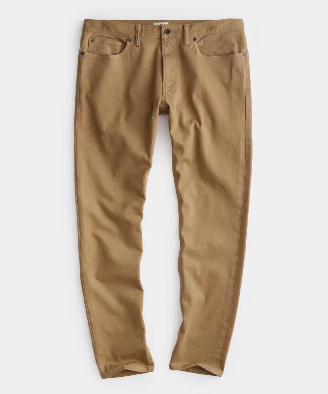 Casual sport pants-Slim Fit 5-Pocket Chino in Dark Wheat