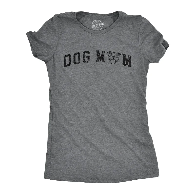 beach T-shirt-Dog Mom Pitbull Women's T Shirt