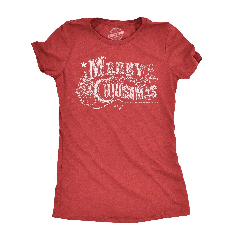 rebellious T-shirt-Merry Christmas Credit Card Women's T Shirt