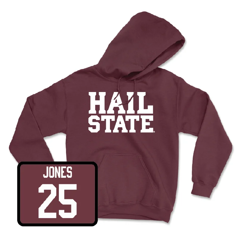 Colorblock hoodie-Maroon Football Hail Hoodie - Grant Evans