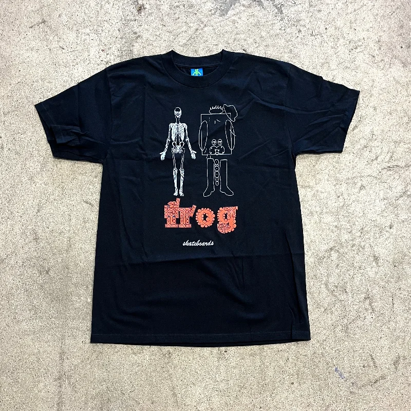 casual style T-shirt-Frog Vector World Tee Black