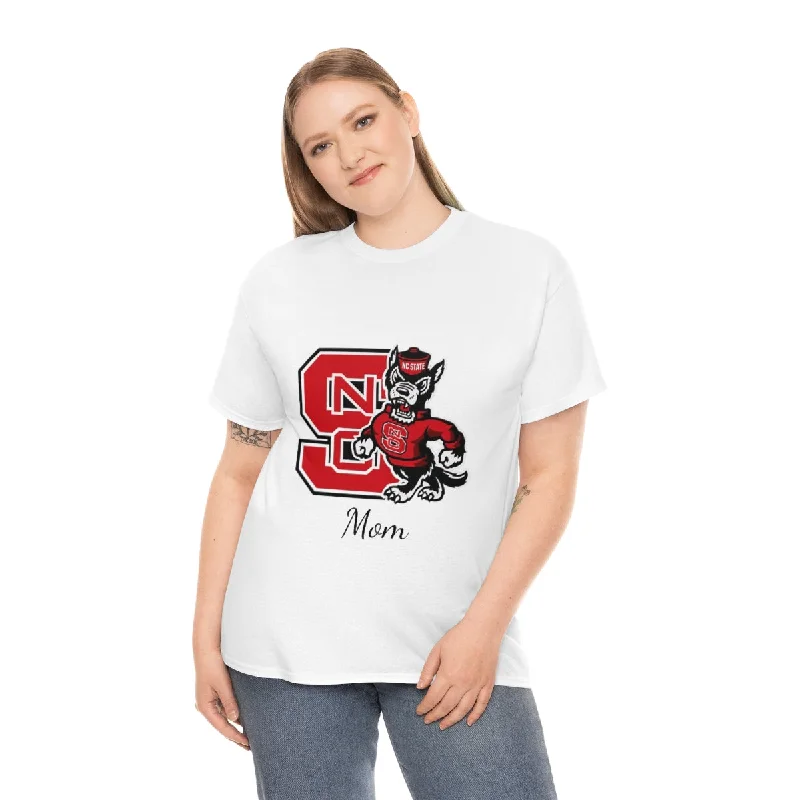 artist T-shirt-NC State Mom Unisex Heavy Cotton Tee