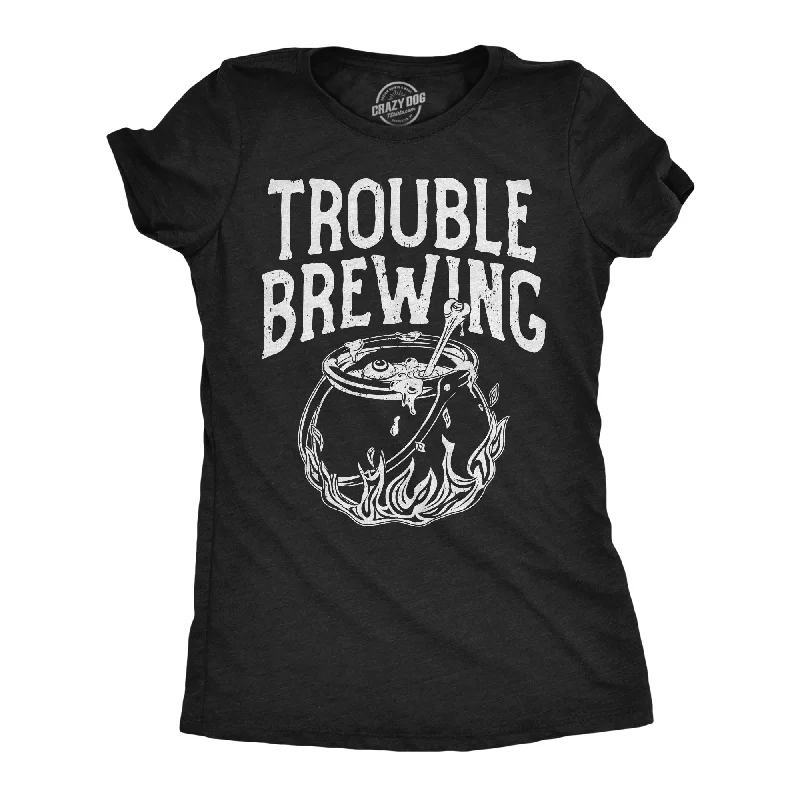 funny animal print T-shirt-Trouble Brewing Women's T Shirt