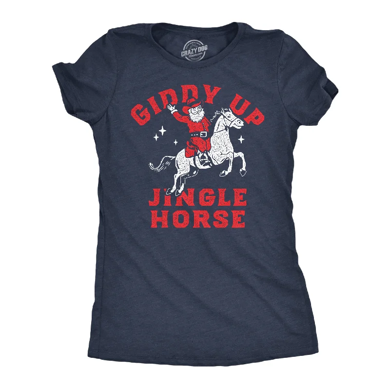 vintage band T-shirt-Giddy Up Jingle Horse Women's T Shirt