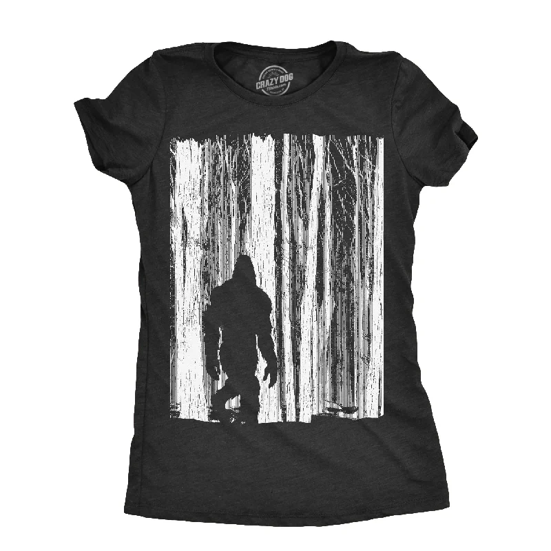 neon graphic T-shirt-Bigfoot In The Forest Women's T Shirt