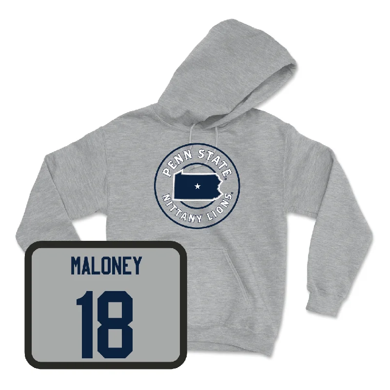 Retro hoodie-Sport Grey Baseball State Hoodie - Matt Maloney