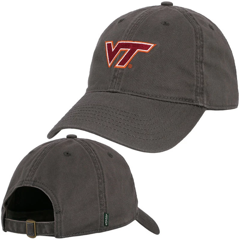 Thick knit hats-Virginia Tech Logo Hat: Charcoal by Legacy