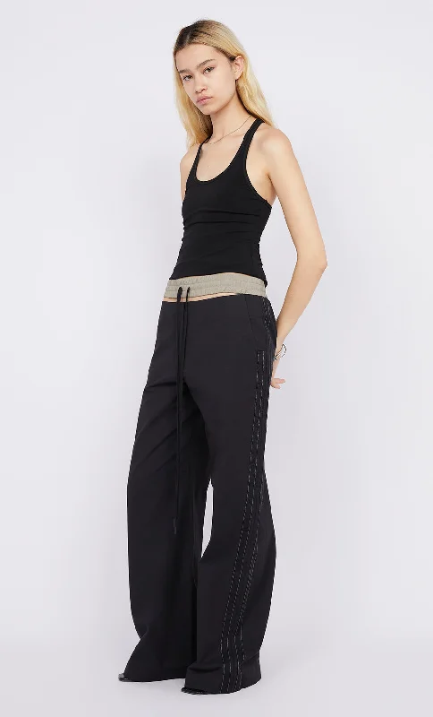 Quick-dry pants-LEO CONTRAST PANT - BLACK/TAUPE