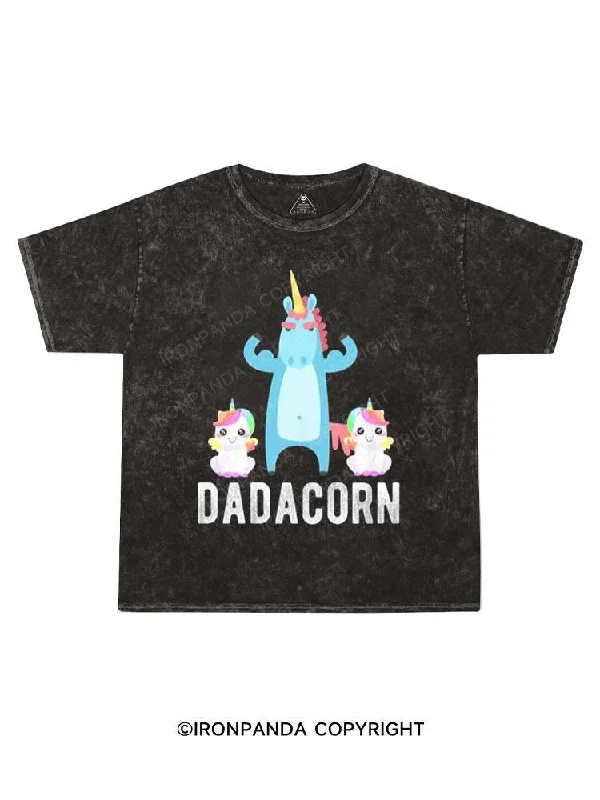 cute T-shirt-Dadacorn Kids Washed T-Shirt