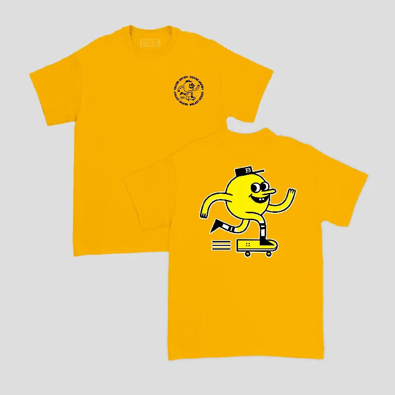 rebellious T-shirt-CLASSIC MASCOT LOGO T-SHIRT - YOLK