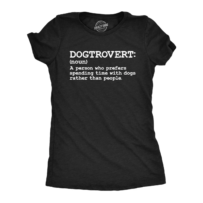 graphic art T-shirt-Dogtrovert Definition Women's T Shirt