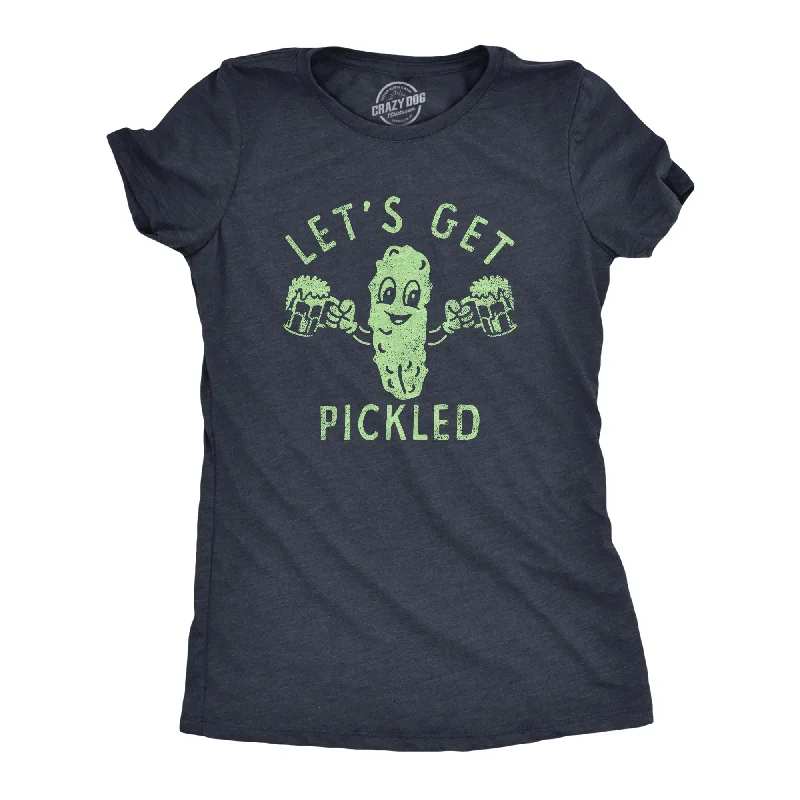 v-neck T-shirt-Lets Get Pickled Women's T Shirt