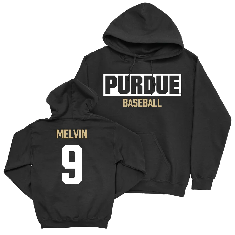 Streetwear hoodie-Baseball Black Staple Hoodie     - Camden Melvin