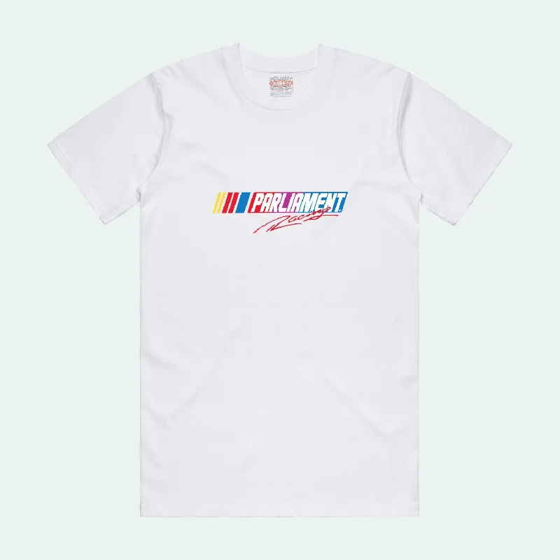 minimalist design T-shirt-Parliament - Racing Tee - White