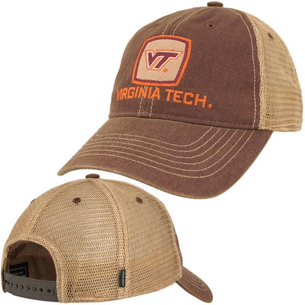 Stylish hats-Virginia Tech Old Favorite Patch Trucker Hat: Maroon by Legacy