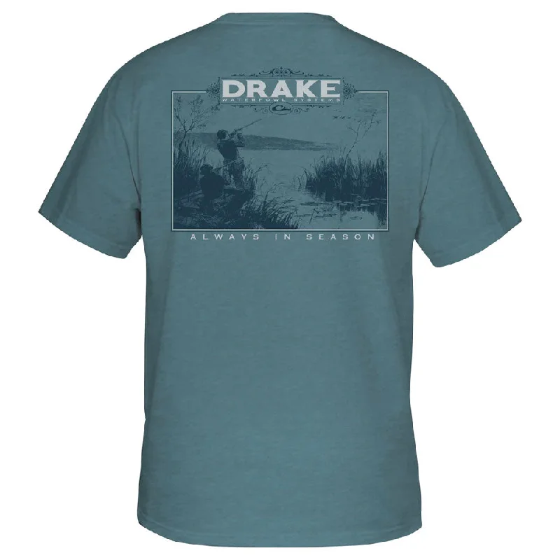 funny design T-shirt-Drake Old Timers T-Shirt- Smoke Blue Heather