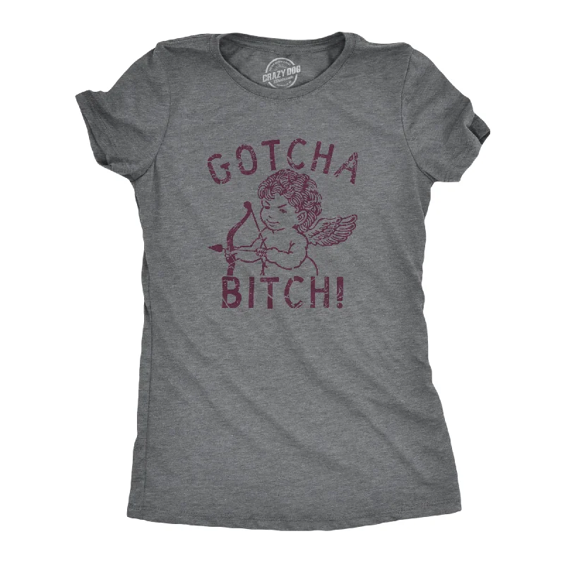 funny animal print T-shirt-Gotcha Bitch Women's T Shirt