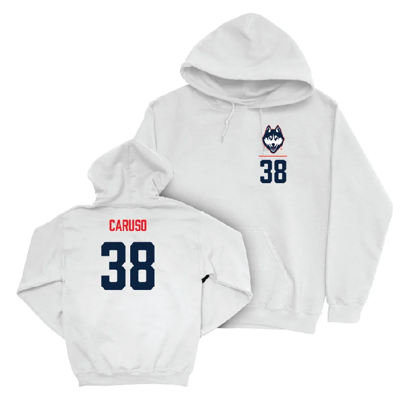 High street hoodie-UConn Baseball Logo White Hoodie  - JT Caruso