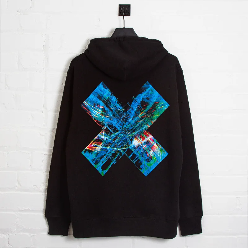 Urban athletic hoodie-Alien X Imprint  - Pullover Hood - Black