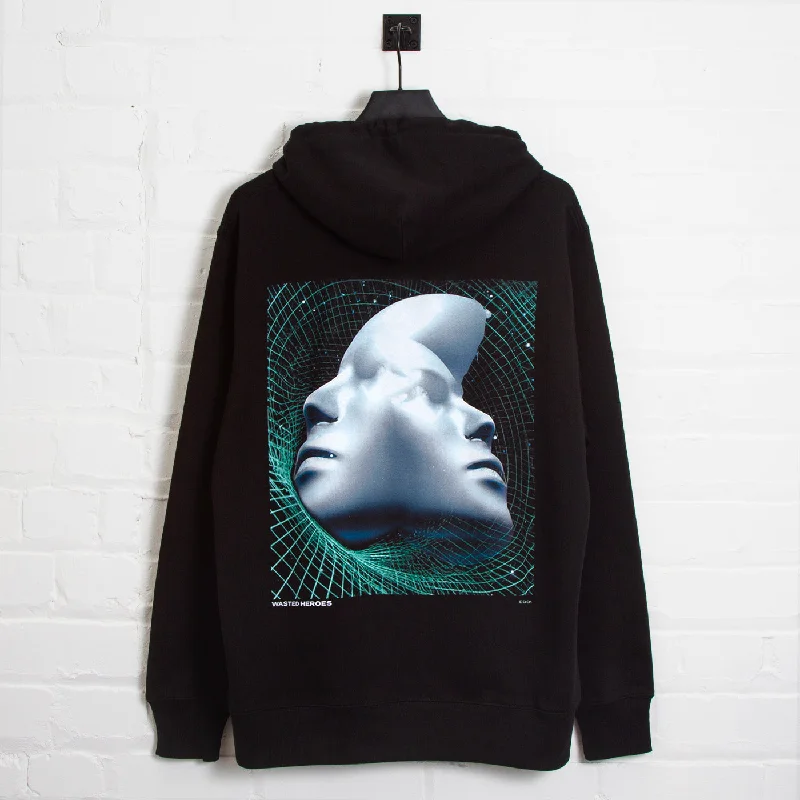 High-end hoodie-Entity 001 Back Print - Pullover Hood - Black