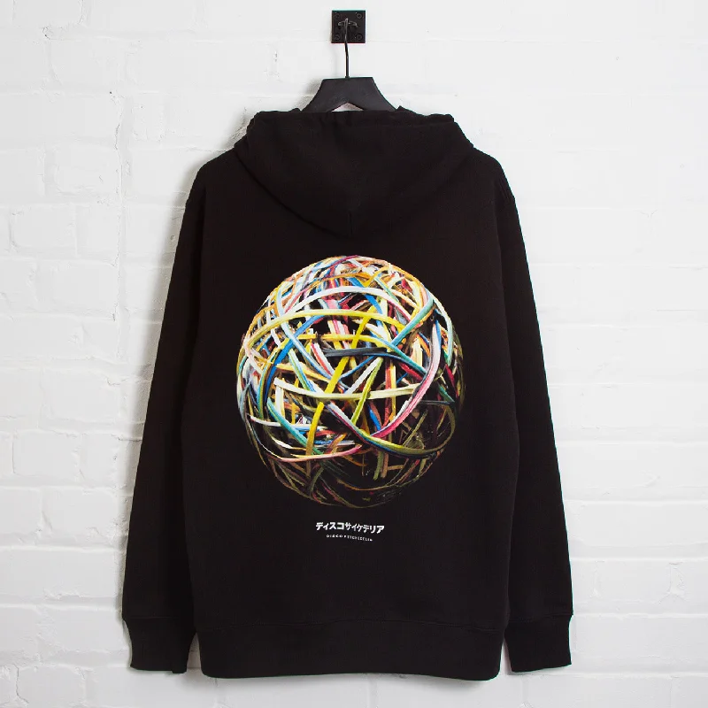 Japanese hoodie-Orb 009 Disco Psychedelia - Pullover Hood - Black