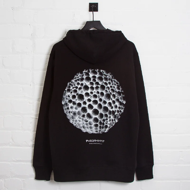 Detailed design hoodie-Orb Disco Psychedelia Back Print - Pullover Hood - Black