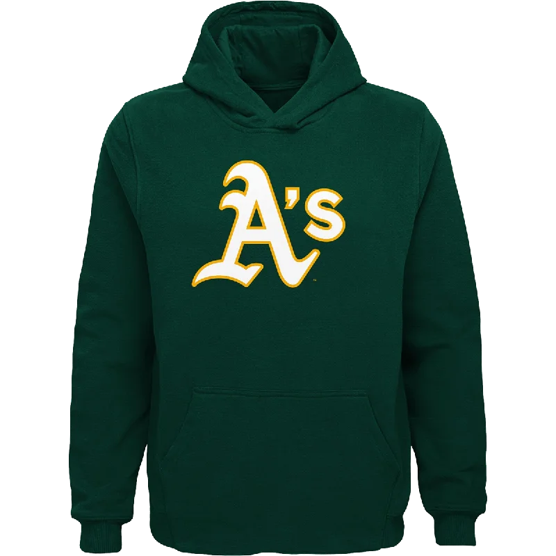 Athletic hoodie-Youth A's Logo Hoodie