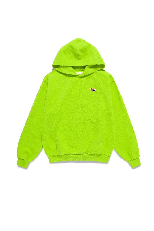 Street brand hoodie-ME. Reverse Brushed Hoodie - Acid Lime