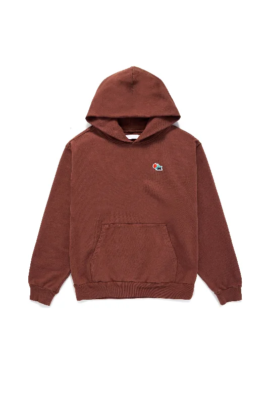 High-neck hoodie-ME. Rose Hoodie - Milk Chocolate