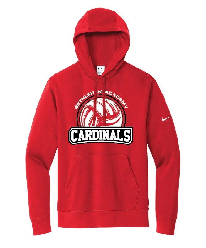 Rough style hoodie-BA Volleyball NIKE Hoodie - Red