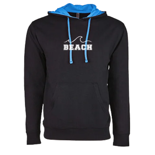 Classic hoodie-WAVE Beach Lightweight Hoodie - Black