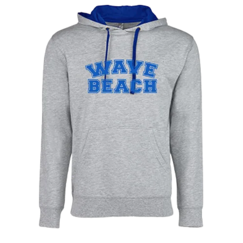 Camouflage hoodie-WAVE Beach Lightweight Hoodie - Grey